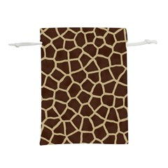 Giraffe Animal Print Skin Fur Lightweight Drawstring Pouch (L)