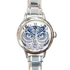 Owl Round Italian Charm Watch by Amaryn4rt