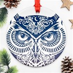 Owl Round Ornament (Two Sides) Front