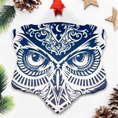 Owl Snowflake Ornament (two Sides) by Amaryn4rt