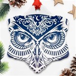 Owl Snowflake Ornament (Two Sides) Front