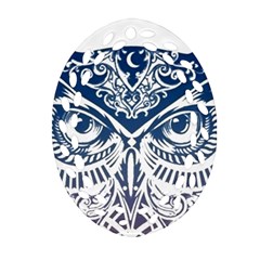 Owl Oval Filigree Ornament (two Sides) by Amaryn4rt