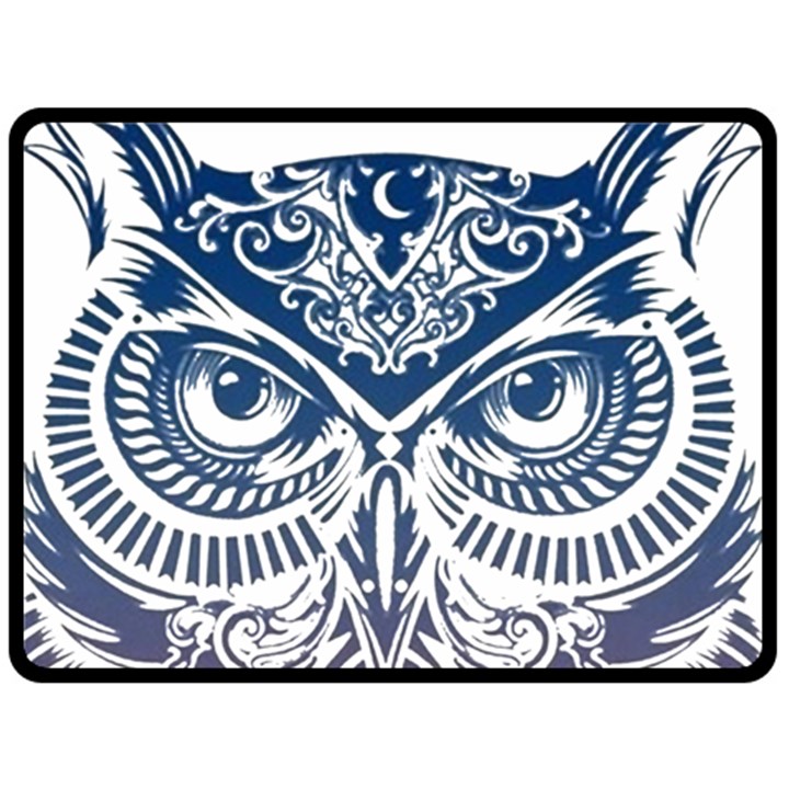 Owl Two Sides Fleece Blanket (Large)