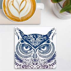 Owl Uv Print Square Tile Coaster  by Amaryn4rt