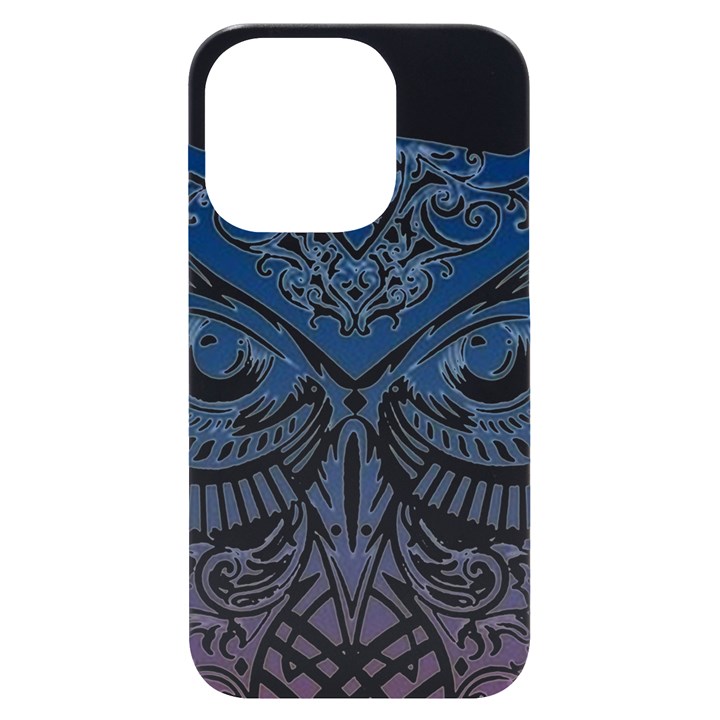 Owl iPhone 14 Pro Black UV Print Case