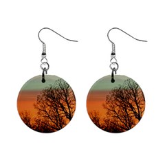 Twilight Sunset Sky Evening Clouds Mini Button Earrings by Amaryn4rt