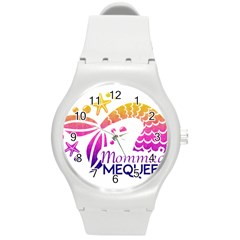 Mom Made Me Queen Round Plastic Sport Watch (m) by Merikyns