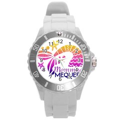 Mom Made Me Queen Round Plastic Sport Watch (l) by Merikyns