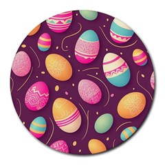 Easter Eggs Egg Round Mousepad by Ravend