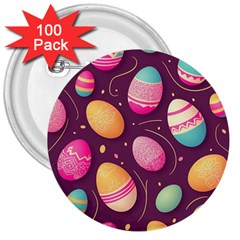 Easter Eggs Egg 3  Buttons (100 Pack)  by Ravend