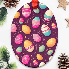 Easter Eggs Egg Oval Ornament (two Sides) by Ravend