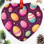 Easter Eggs Egg Heart Ornament (Two Sides) Back