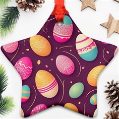 Easter Eggs Egg Star Ornament (two Sides) by Ravend