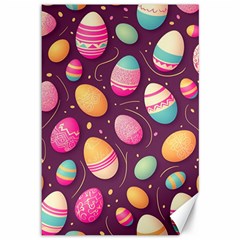 Easter Eggs Egg Canvas 12  X 18  by Ravend