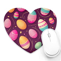 Easter Eggs Egg Heart Mousepad by Ravend