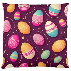 Easter Eggs Egg Large Cushion Case (two Sides) by Ravend