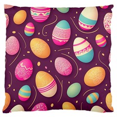 Easter Eggs Egg Standard Premium Plush Fleece Cushion Case (one Side) by Ravend