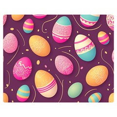 Easter Eggs Egg Two Sides Premium Plush Fleece Blanket (medium) by Ravend