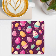 Easter Eggs Egg Uv Print Square Tile Coaster  by Ravend