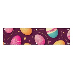 Easter Eggs Egg Banner And Sign 4  X 1  by Ravend