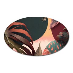 Leaves Foliage Plants Oval Magnet by Ravend