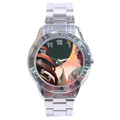 Leaves Foliage Plants Stainless Steel Analogue Watch by Ravend