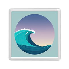 Tsunami Tidal Wave Wave Minimalist Ocean Sea 4 Memory Card Reader (square) by Wegoenart