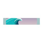 Tsunami Tidal Wave Wave Minimalist Ocean Sea 4 Premium Plush Fleece Scarf (Mini) Front