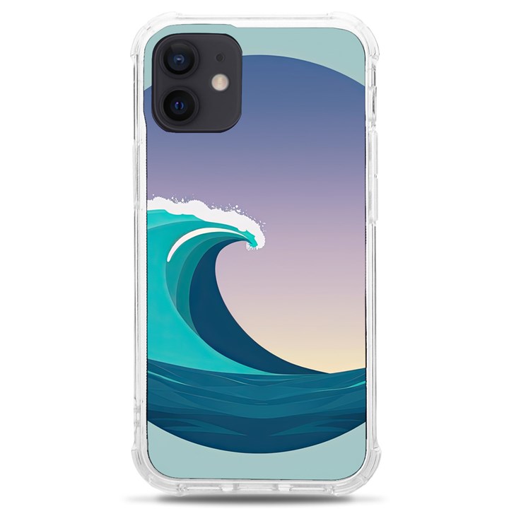 Tsunami Tidal Wave Wave Minimalist Ocean Sea 4 iPhone 12 mini TPU UV Print Case	