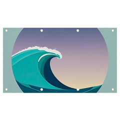 Tsunami Tidal Wave Wave Minimalist Ocean Sea 4 Banner And Sign 7  X 4  by Wegoenart