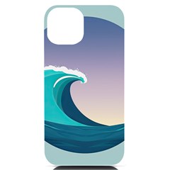 Tsunami Tidal Wave Wave Minimalist Ocean Sea 4 Iphone 14 Black Uv Print Case by Wegoenart