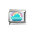 Tsunami Tidal Wave Wave Minimalist Ocean Sea Italian Charm (9mm) Front