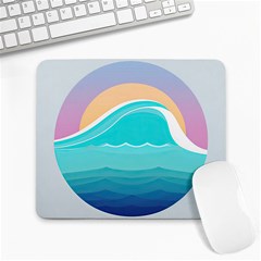 Tsunami Tidal Wave Wave Minimalist Ocean Sea Large Mousepad by Wegoenart