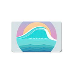 Tsunami Tidal Wave Wave Minimalist Ocean Sea Magnet (name Card) by Wegoenart