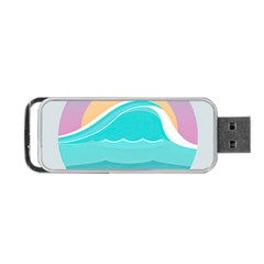 Tsunami Tidal Wave Wave Minimalist Ocean Sea Portable Usb Flash (two Sides) by Wegoenart