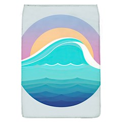 Tsunami Tidal Wave Wave Minimalist Ocean Sea Removable Flap Cover (l) by Wegoenart