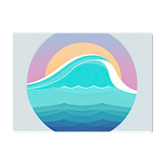 Tsunami Tidal Wave Wave Minimalist Ocean Sea Crystal Sticker (a4) by Wegoenart