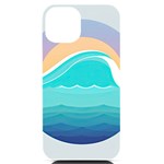 Tsunami Tidal Wave Wave Minimalist Ocean Sea iPhone 14 Black UV Print Case Front