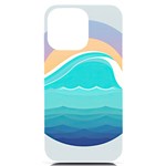 Tsunami Tidal Wave Wave Minimalist Ocean Sea iPhone 14 Pro Max Black UV Print Case Front