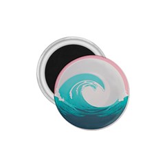 Tidal Wave Ocean Sea Tsunami Wave Minimalist 1 75  Magnets by Wegoenart