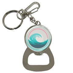 Tidal Wave Ocean Sea Tsunami Wave Minimalist Bottle Opener Key Chain