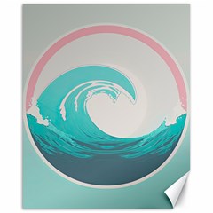 Tidal Wave Ocean Sea Tsunami Wave Minimalist Canvas 16  X 20  by Wegoenart