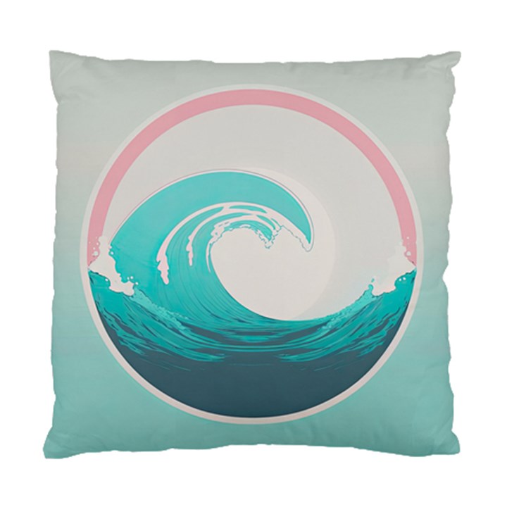 Tidal Wave Ocean Sea Tsunami Wave Minimalist Standard Cushion Case (One Side)