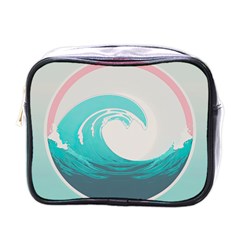 Tidal Wave Ocean Sea Tsunami Wave Minimalist Mini Toiletries Bag (one Side) by Wegoenart