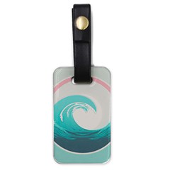 Tidal Wave Ocean Sea Tsunami Wave Minimalist Luggage Tag (one Side) by Wegoenart