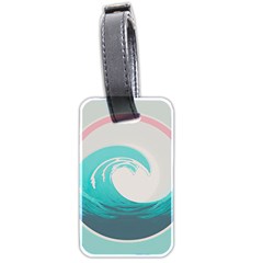 Tidal Wave Ocean Sea Tsunami Wave Minimalist Luggage Tag (two Sides) by Wegoenart