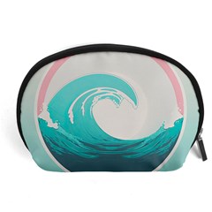 Tidal Wave Ocean Sea Tsunami Wave Minimalist Accessory Pouch (large) by Wegoenart