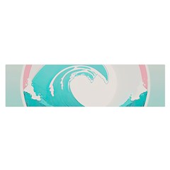 Tidal Wave Ocean Sea Tsunami Wave Minimalist Oblong Satin Scarf (16  X 60 ) by Wegoenart