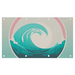 Tidal Wave Ocean Sea Tsunami Wave Minimalist Banner And Sign 7  X 4  by Wegoenart