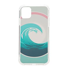 Tidal Wave Ocean Sea Tsunami Wave Minimalist Iphone 11 Tpu Uv Print Case by Wegoenart